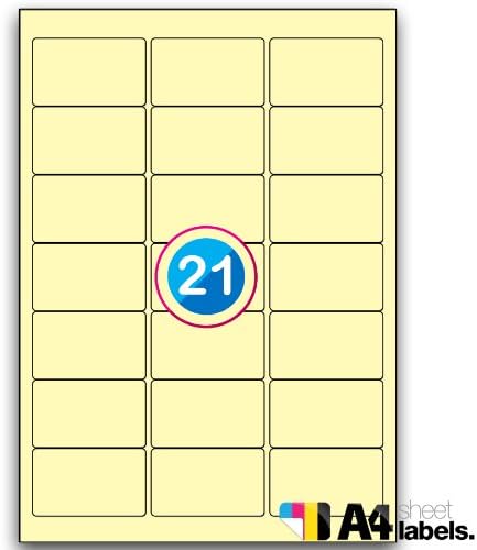 Address Or Multi Purpose Polylaser Translucent Round Cornered Label - 21 Labels Per Sheet - 25 Sheets 63.5mm x 38.1mm