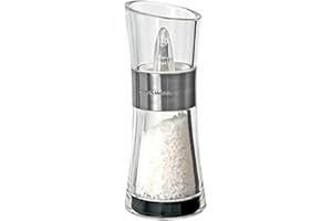 Cole & Mason H581720 Flip 180 Chrome Salt Mill, Classic Inverta, Acrylic, 154 mm, Single, Includes 1 x Salt Grinder