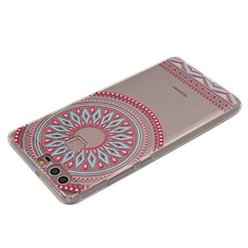 Huawei P9 Hülle,Huawei P9 TPU Silikon Handy Hülle Schutzhülle, Cozy Hut Kaleidoskop Muster Stoßdämpfend Transparent TPU Silikon Schutz Handy Hülle Case Tasche Silikon Crystal Case Durchsichtig Schutzhülle Etui Bumper für Huawei P9 (5,2 Zoll) – Kaleidoskop - 3