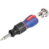 WORKPRO WP221071 6-IN-1 Professional CR-V Ratchet Magnetic Spinning Top Screwdriver Set