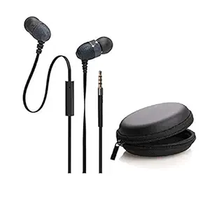 Ionix Earphones | Earphones with mic | Earphones Under 200 | AirPods case, AirPods Cover, Compatible with All 3.5 MM Stereo Pin, Earphones for All Mobile, Wired Earphones with Mic and Headphone case