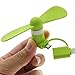 Produktbild UmiTrend 2 in1 Mini Portable Micro USB Beleuchtung Cooling Fan Kühlung für IOS Android Phone Grün(Nicht zutreffend Typ c Stecker)