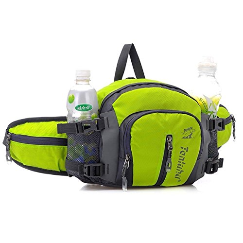 SINOKAL multifunktionale Militärstil Canvas-Pack Gürteltasche Wasser Widerstand Fanny Packungen mit Flaschenhalter für laufen, Wandern, Radfahren, Klettern, Camping Reisen - 2
