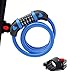 Produktbild BPXT Zahlenschloss, Mountainbike Batterie Auto Passwortsperre Fixiert Fahrrad Diebstahlsicherung Stahlkabel Drahtschloss Ringsperre (Farbe : Blau, größe : 120cm)