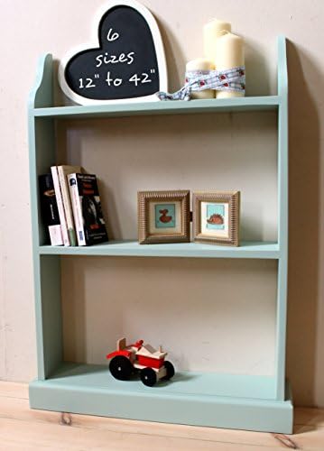 Shabby chic free stand bookcase, green, 6 sizes