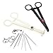 FACILLA® 16pcs Portable Ear Tongue Lip Belly Body Piercing Needles Tools Jewelries Kit