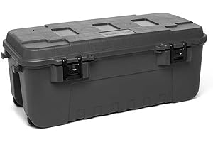 PLANO Sportsman'S Trunk Large 102Ltr, Charcoal, Military-Grade Storage Box With Lid, Heavy Duty, Large, Camping &Amp; Army Storage Trunks, Perfect For Hunting, Paintball, Airsoft Or Home Storage
