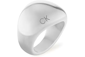 CALVIN KLEIN JEANS Calvin Klein Anillo para Mujer, Colección Playful Organic Shapes en Acero Inoxidable con Chapado Iónico
