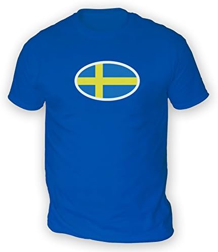 This Way Up Swedish Flag Mens T-Shirt [Royal Blue XXL]