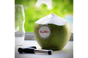 "FRUTTEO – Cocco Verde Fresco Premium | Importazione Esclusiva via Aerea Acqua di Cocco Pura al 100% Confezione da 4 Noci Raccolto a Mano L’Estate in un Guscio | Per Spiagge, Party e Relax