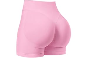 JN JANPRINT Womens Running Gym Cycling Shorts Hidden Scrunch Bum Butt Lifting High Waisted 4.5" Seamless Booty Shorts