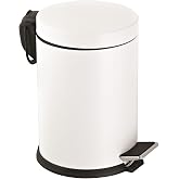 Vinoks Eco Series 3 Liter Volume Stainless Bathroom-Kitchen Pedal Trash Can White