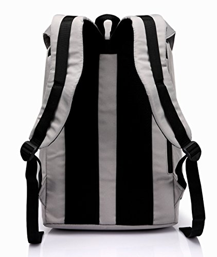 VASCHY Schulrucksack M  dchen Rucksack Vintage L  ssiger Rucksack Camping Rucksack Uni Rucksack 15 6 Zoll Laptop -Grau