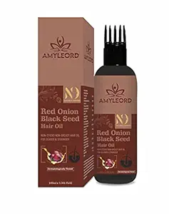 Amyleord Red Onion Black Seed Hair Oil For Stronger Hair , Reduces Hairfall (100 ML)