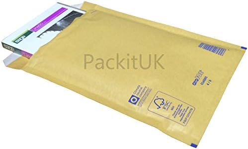PackitUK 1709-50 200 x 275 mm Arofol Size D AR04 Padded Bubble Lined Mailers Cushioned Envelope - Gold (Pack of 50)