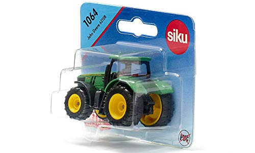 SIKU 1064, John Deere 6250R Traktor, Metall/Kunststoff, Grün, Inkl. Anhängerkupplung, Räder mit gummierte Reifen - 7