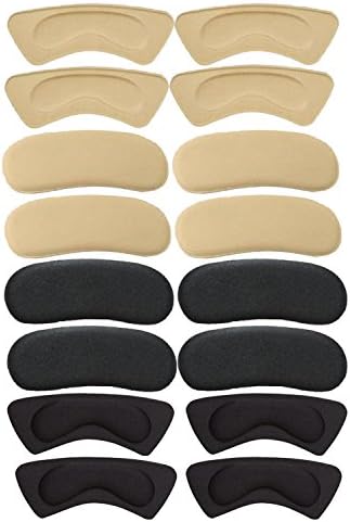High Heel Pads, 8 Pairs BSVLIA Shoe Insoles Heel Cushion Heel Insoles Prevent Rubbing Foot Care Protector Insole Heel Insole Self-adhesive Stickers Adjustments