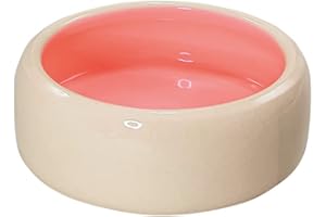 Nobby Rodent Ceramic Feeding Trough, Salmon, Diameter 16.5 cm, 0.75 L, Pack of 1