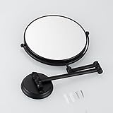 Weare Home Messing Schwarz Retro Antik Vintage Öl Rubbed Bronze Finished Make Up Kosmetikspiegel Badezimmer Accessoires Wandmontag zum Bohren Wandhalterung ohne Installisation Spur Verstellbar Drehend - 4