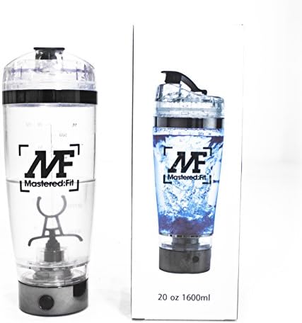 Mastered Fit Electric Protein Shaker USB Rechargeable with Extra Storage Compartment