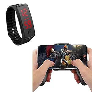 Raptas B15 Bluetooth Gamepad Game Trigger Cell Phone Fire Button Controller Handle Joystick for PUBG STG FPS Joypad Game Controller with Big Screen Watch Comes with | Wrist smartwatch for Boys,Girls [video game] [video game]