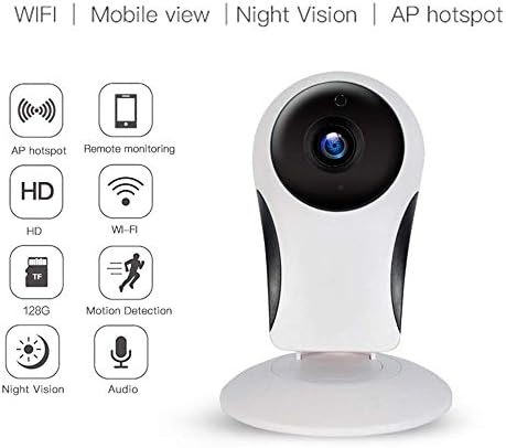 Tao-Miy Wi-Fi Wireless IP Camera Home Security With Pan/Tilt, Two-way Audio, HD Night Vision, Motion Detection, Email Alarm & Notification, Elder/Pet/Nanny Monitor (Size : With memory card 8G)