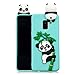 Produktbild Everainy Kompatibel für Samsung Galaxy A6 Plus 2018 Silikon Hülle Neu 3D Panda Muster Ultradünn Hüllen Handyhülle Gummi für Galaxy A6+ (2018) Schutzhülle Stoßfest Stoßstange Cover (Grün)