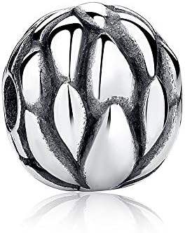 Mijn bedels Sterling silver clip lotus flower