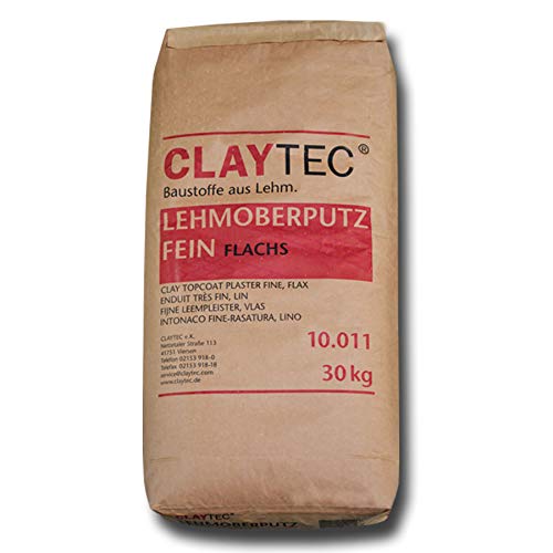 Preisvergleich Produktbild CLAYTEC Lehm-Oberputz fein mit Flachs 30 KG