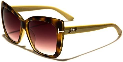 Giselle cat eye vintage women's sunglasses Free BeachHutSunglasses pouch included (TORTOISE BROWN/IVORY ARMS/BROWN GRADIENT LENS)
