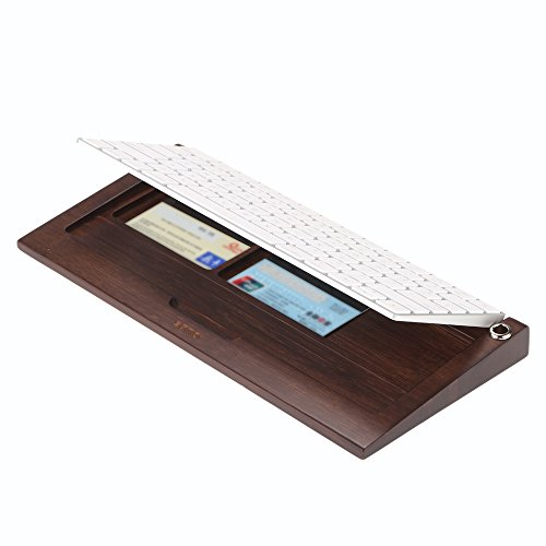 SAMDI Bambus Wireless Tastatur stehen Dock Halter Stents f¨¹r Apple iMac Magic Keyboard Holz Handwerk(Nussbaum Farbe) - 4