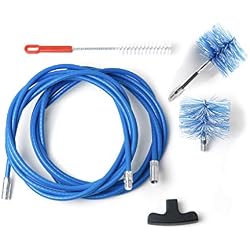 BARETTO - Kit 6 Mètres de Ramonage - 2 Brosses 80mm (Pellet et FLEX) - Kit Nettoyage de Poêle à Pellets / Granulés