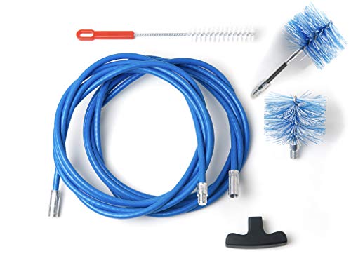 BARETTO - Kit 6 Mètres de Ramonage - 2 Brosses 80mm (Pellet et FLEX) - Kit Nettoyage de Poêle à Pellets / Granulés