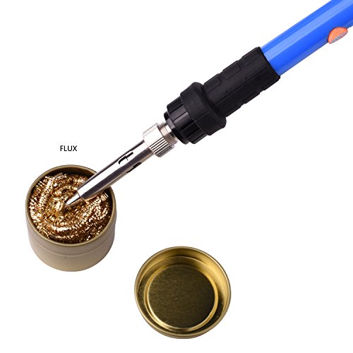Lötkolben set 8-in-1 Soldering Iron kit Kuman 60W with ON/OFF Switch Adjustable Temperature soldering iron, 5pcs Different Tips, Tin Wire Tube, Desoldering Pump, Stand, Anti-static Tweezers and Solder Tip Cleaning Wire with a Tool Case P8300 - 4