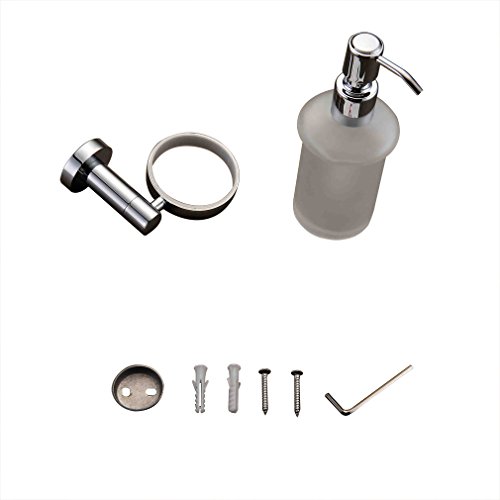 Kinse® Elegant Hochwertig Edelstahl Seifenspender 100ml mit Wandhalterung - 8