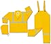 Produktbild MCR Safety 2403RM Luminator PVC/Polyester 3-Piece Corduroy Collar Suit with Detachable Hood and Reflective Material Tape, Yellow, Medium by MCR Safety