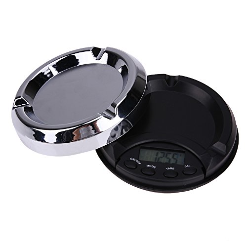 Demiawaking Neue Hohe Präzision Tragbar Aschenbecher Digital Waage Skale für Schmuck Küche Skala Taschenwaage (200g x 0.01g)