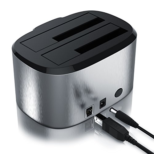 USB 3.0 Offline Klon Dockingstation SATA 6Gb inkl. UASP-Unterstützung | optimiert für HDD/SSD Festplatte, 2,5″ und 3,5″, 2,5 und 3,5 Zoll (SATA I / II / III) mit Offline Klon-Funktion | UASP Turbo Unterstützung - 2
