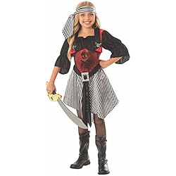 Rubies - Disfraz de Pirata Escarlata para niña, talla 8-10 años (Rubies 641146-L)
