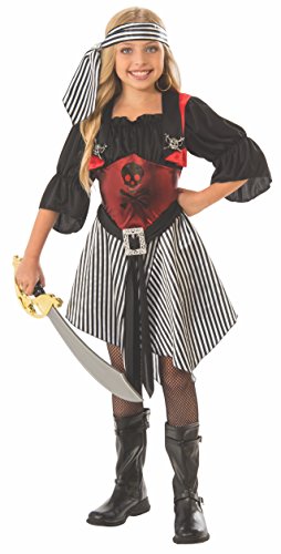 Rubies - Disfraz de Pirata Escarlata para niña, talla 8-10 años (Rubies 641146-L)