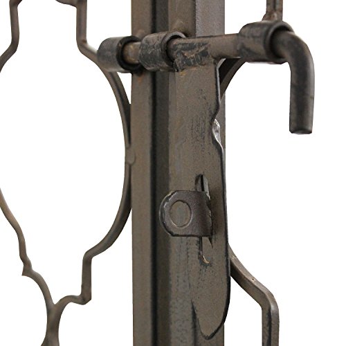 Gartenpforte Gartentor Gartentür Eingangstor Hoftür, B120xT22,5xH125cm, Metall, Antik-Optik, Tor mit Pfosten - 6