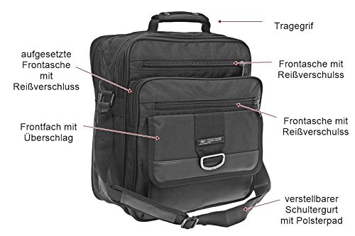 Arbeitstasche Schultertasche Flugbegleiter Umh  ngetasche Business Messenger Bag Tasche Schwarz
