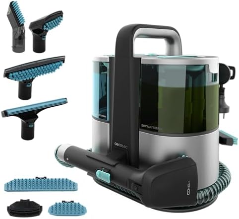 Cecotec Pulitore Tappezzeria e Moquette Conga 6000 Carpet&Spot Clean XL. 600W, 14kPa, 4 Accessori, Serbatoio Acqua Pulita 1500ml e Sporca 850ml, Raggio Azione 8m, Smacchia Facilmente