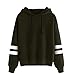 Produktbild Damen Bluse, feiXIANG Damen Langarm Hoodie Jumper Hooded Pullover Bluse (L, Army Green)