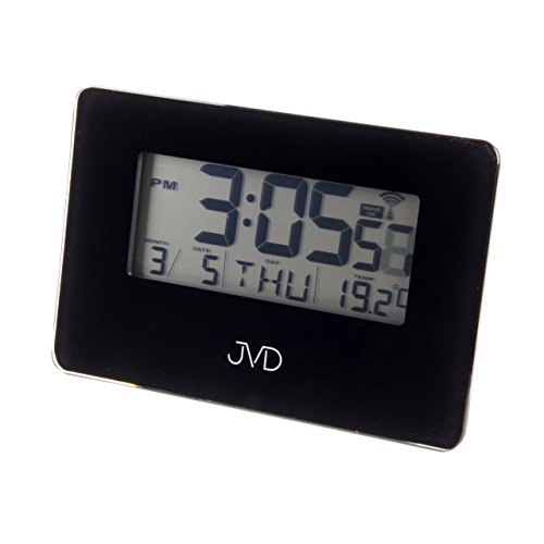 Funkwecker digital mit Glas in schwarz – wunderschönes Design - 5