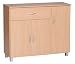Produktbild FineBuy Sideboard JERRY Buche mit 1 Schublade & 3 Türen 90 x 75 x 30 cm | Design Kommode aus Holz | Anrichte Flur-Schrank mit Griffen