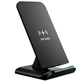 Fast Wireless Charger, PICTEK Kabelloses Schnellladegerät, Qi Ladegerät Drahtlose ladestation Charger für Samsung Galaxy Note 8/S8/S8 Plus/S7/S7 Edge/S6 Edge Plus/Note 5, standard für iPhone usw.