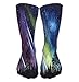 Produktbild No Soy Como Tu Hohe Socken Outdoor Sports Men Women High Socks Stocking Night Starry Sky Forest Silhouette Watercolor Horizontally Aurora Hand Painted Drawing Tile Length 19.7"(50cm)