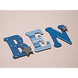 Holzbuchstaben für die Kinderzimmertür. Tolle Kinderzimmerdekoration. Handbemaltes Unikat. Als Wunschname individualisierbar