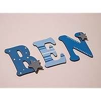 Holzbuchstaben für die Kinderzimmertür. Tolle Kinderzimmerdekoration. Handbemaltes Unikat. Als Wunschname individualisierbar